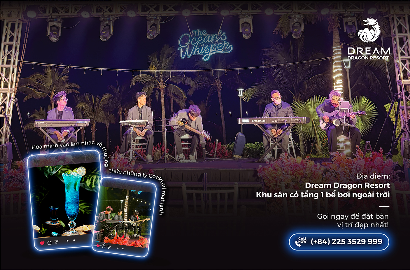 THE OCEAN’S WHISPER – LỜI THÌ THẦM DU DƯƠNG CỦA BIỂN CẢ TỪ ĐÊM NHẠC ACOUSTIC TẠI DREAM DRAGON RESORT